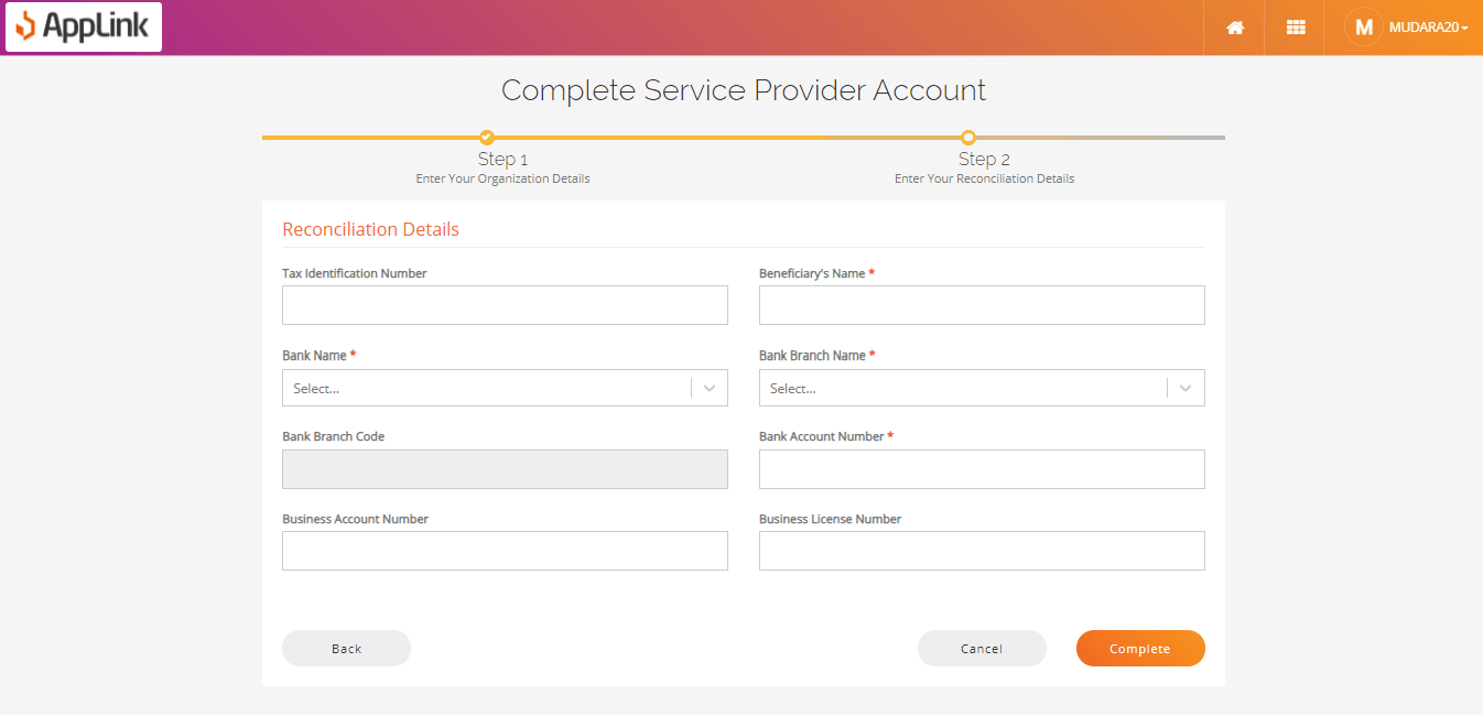 Screenshot of step 8: Fill in the reconciliation details and click Complete.